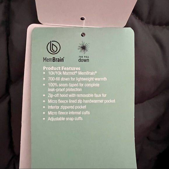 NWTs Marmot Women’s Chelsea Down Jacket. Urban Army. Small - Picture 9 of 15